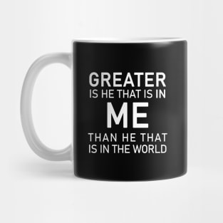 1 John 4:4 Bible Verse Greats is He that is in You Quote Mug